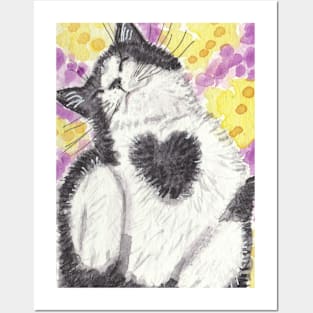 Sleeping  cat art painting Posters and Art